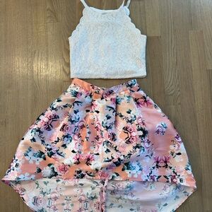 Ally B Girls 2 piece high/low dress -Size 7